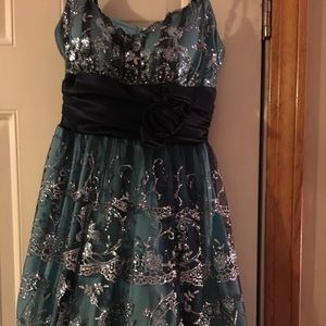 SALE!! Beata Studio Los Angeles Blue Sparkle Dress